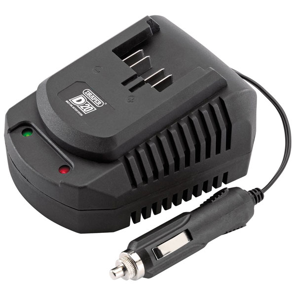 Draper 90498 D20 12V Li-ion In Car Battery Charger