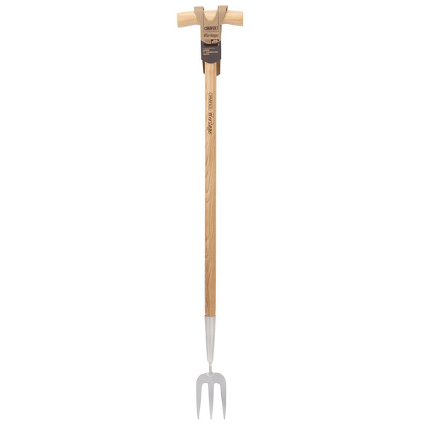 Draper 99031 Heritage Stainless Steel Fork With Ash Long Handle