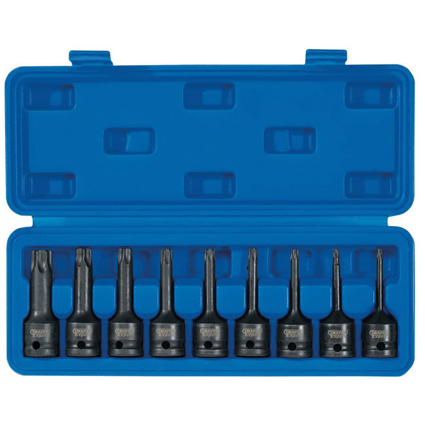 Draper Expert 99184 1/2” Sq. Dr. TX-STAR® Socket Bit Set (9 Piece)