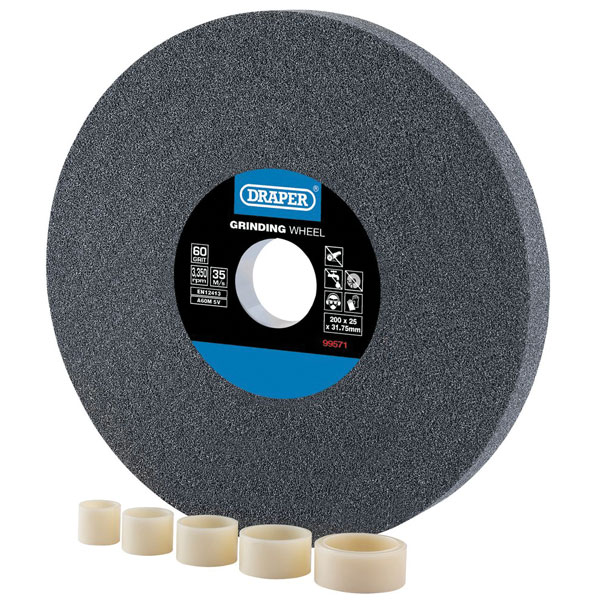 Draper 99567 Aluminium Oxide Bench Grinding Wheel 60G (150mm x 20mm)