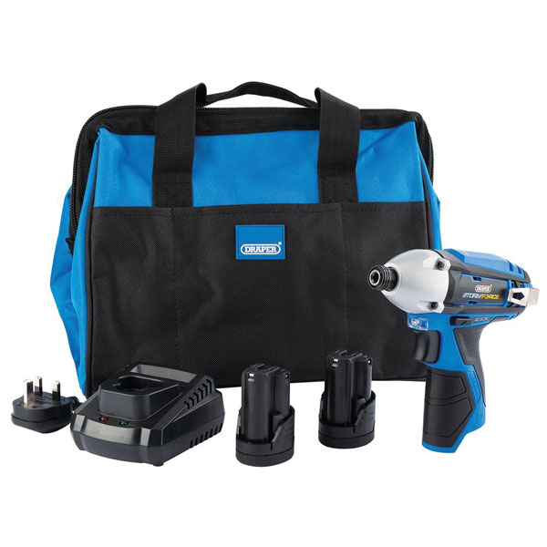 Draper 99724 Storm Force® 108v Impact Driver Kit 2x 15ah Charg