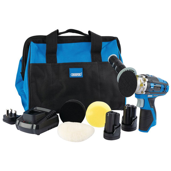 Draper 99725 Storm Force® 108v Mini Polisher Kit 2x 15ah Charg