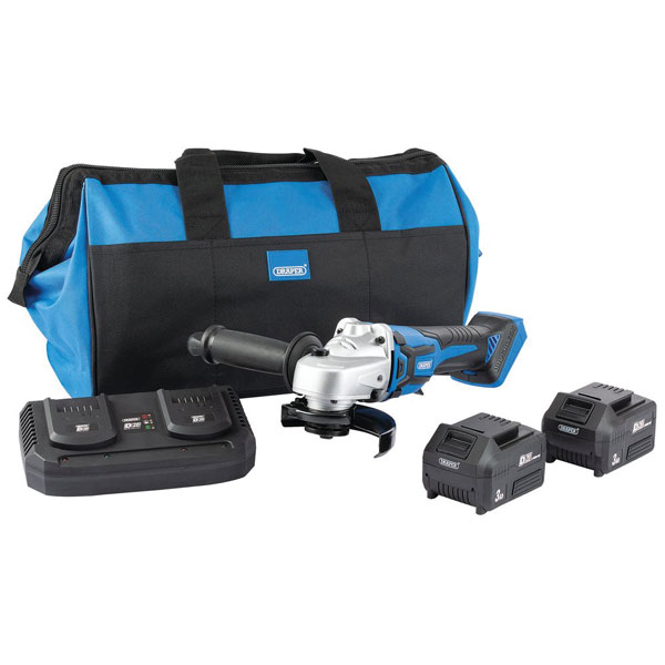 Click to view product details and reviews for Draper 99734 D20 20v 115mm Brushless Grinder Kit 2x 3ah Twin Cha.