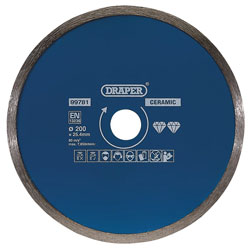 Draper Continuous Diamond Blade Discs for Ceramic and Natural Stone Cutting