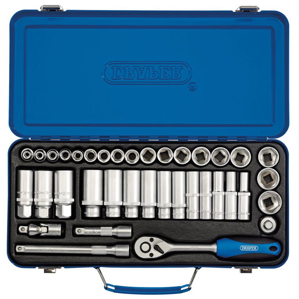 Draper 16367 3/8" Sq. Dr. Metric Socket Set (37 Piece)