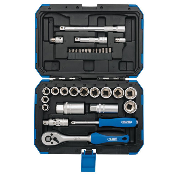 Draper 89558 3/8" Sq. Dr. Metric Socket Set (34 Piece)