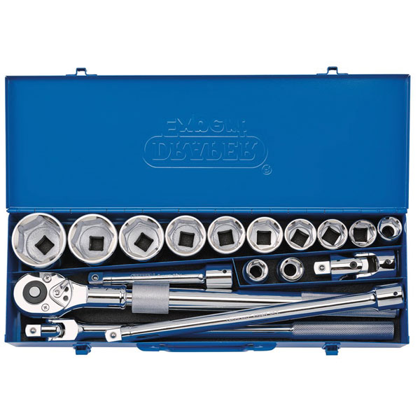  16486 3/4" Sq. Dr. Metric Socket Set in Metal Case (17 Piece)