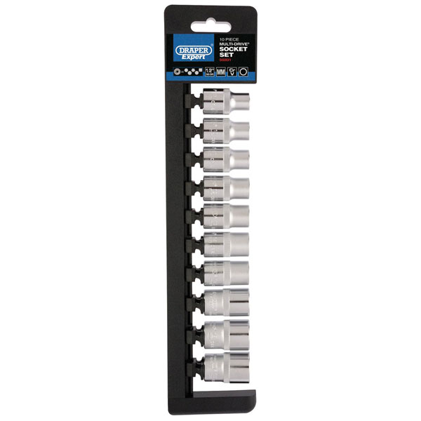 Draper Expert 50201 1/2" Sq. Dr. Multi-Drive® Socket Set (10 Piece)