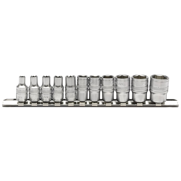  16488 1/4" Sq. Dr. Imperial socket on Metal Rail (11 Piece)