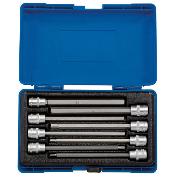 Draper Expert 16287 3/8" Sq. Dr. Hexagonal Socket Bit Set (8 Piece)
