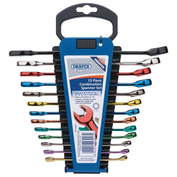 Draper Expert 23017 Hi-Torq® Metric Coloured Combination Spanner S...