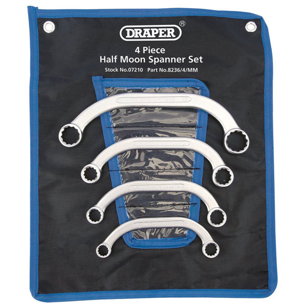 Click to view product details and reviews for Draper 07210 Half Moon Obstruction Ring Spanner Set 4 Piece.