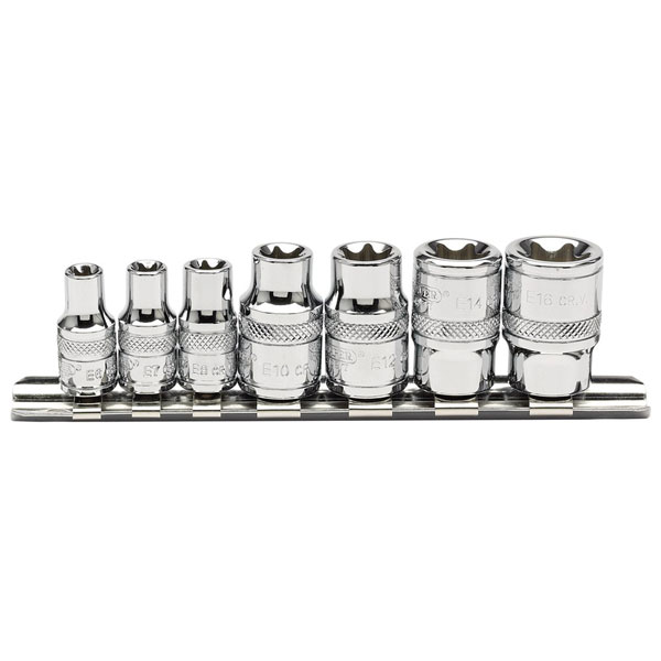 Draper Expert 34412 1/4" and 3/8" Sq. Dr. TX-STAR® Socket Set (7 P...