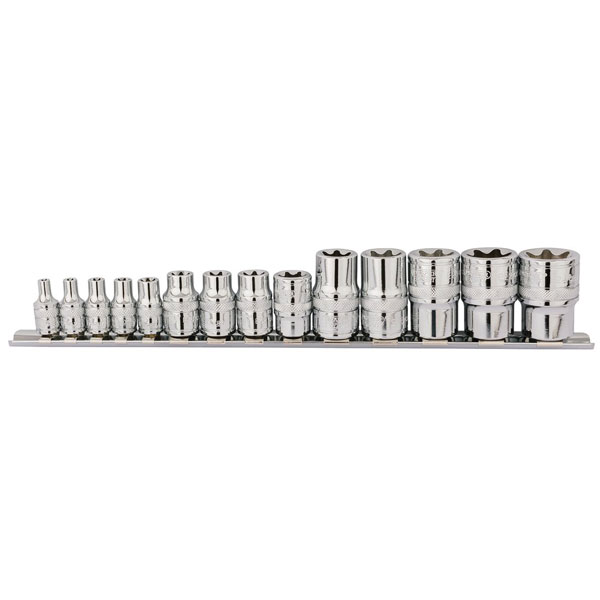 Draper Expert 34415 1/4, 3/8, 1/2" Sq. Dr. TX-STAR® Socket Set (14...