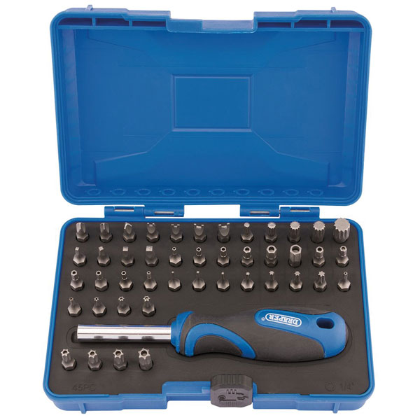 Draper 82399 Security Screwdriver Bit and Driver Set (45 Piece)