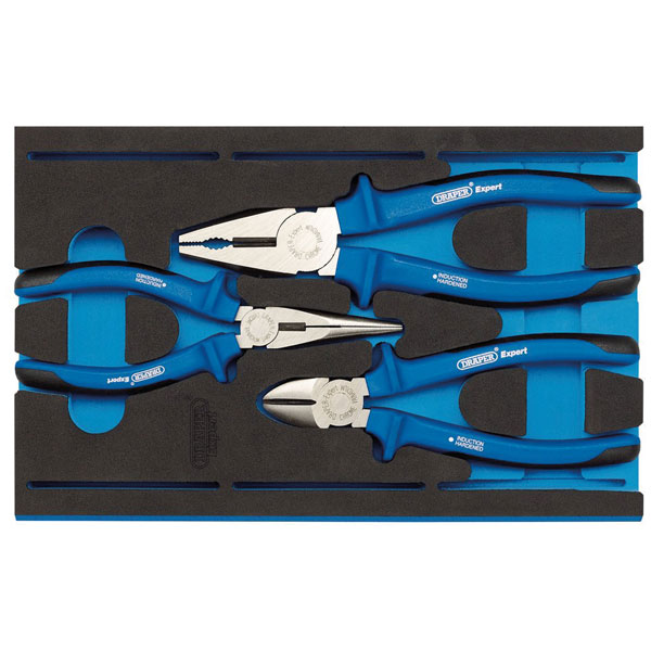 Draper Expert 63262 Heavy Duty Plier Set in 1/4 Drawer EVA Insert ...