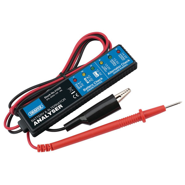 Draper 41026 Battery and Alternator Analyser for 12V DC Systems