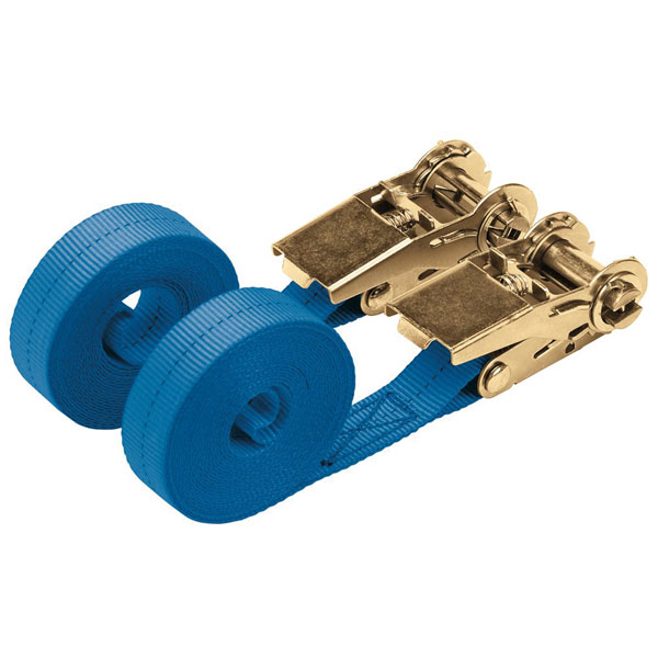 Draper 60966 250kg Ratcheting Tie Down Strap Sets (4.5M x 25mm) (2...