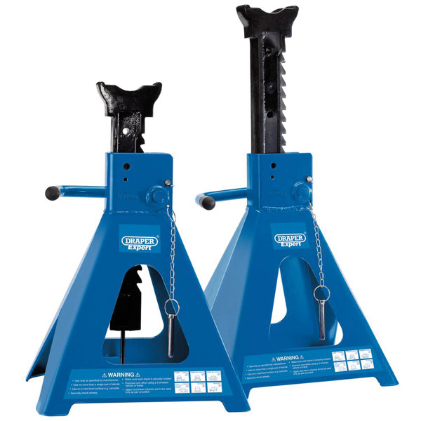 Draper Expert 01815 Pair of Pneumatic Rise Ratcheting Axle Stands ...