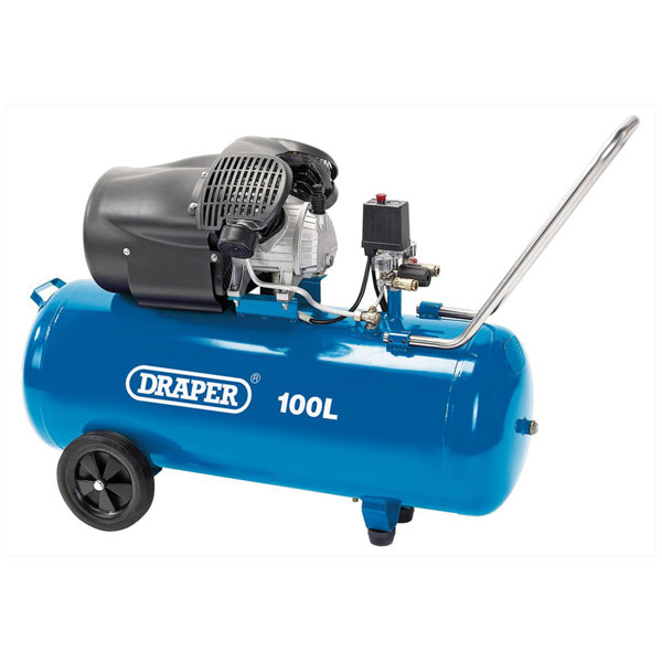Draper 65396 100L V-Twin Air Compressor (2.2kW)