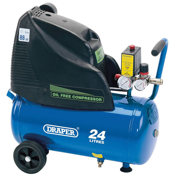 Slide Draper 24978 24L Oil-Free Air Compressor (1.1kW)