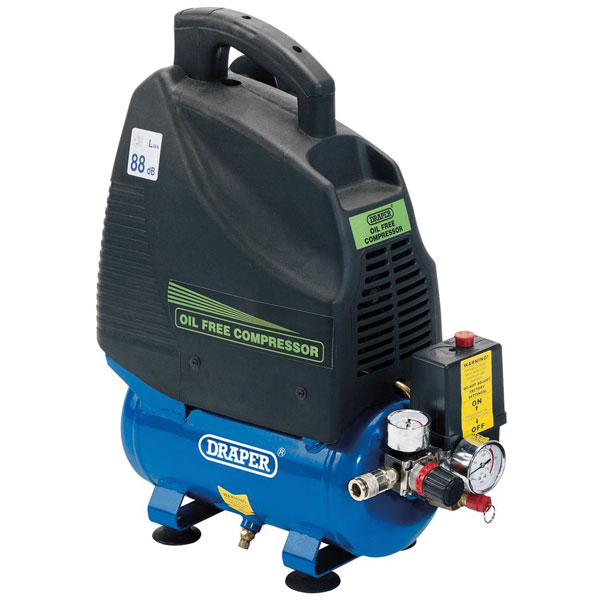 Slide Draper 24974 6L Oil-Free Air Compressor (1.1kW)