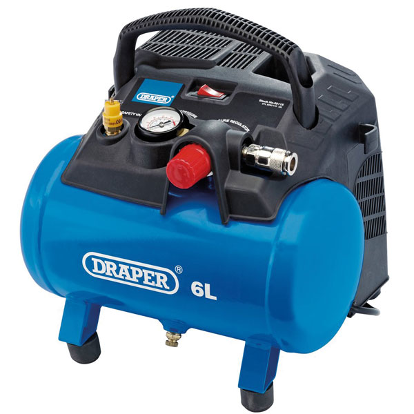 Slide Draper 02115 6L Oil-Free Air Compressor (1.2kW)