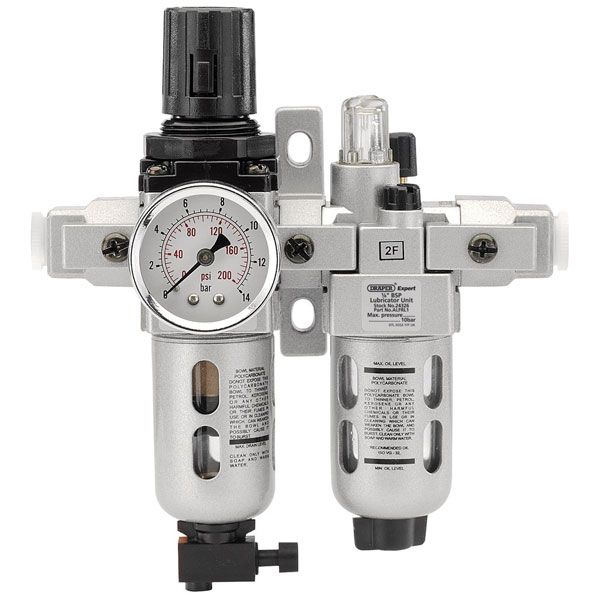 Draper Expert 24326 1/4" BSP Combined Filter/Regulator/Lubricator ...