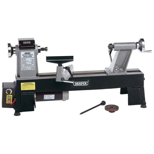  60989 Compact Digital Variable Speed Wood Lathe (550W)