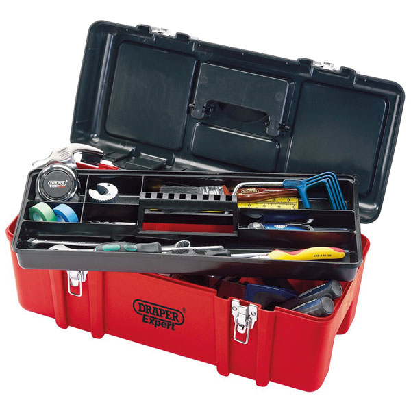  27732 Plastic Tool Box with Tote Tray (580mm)