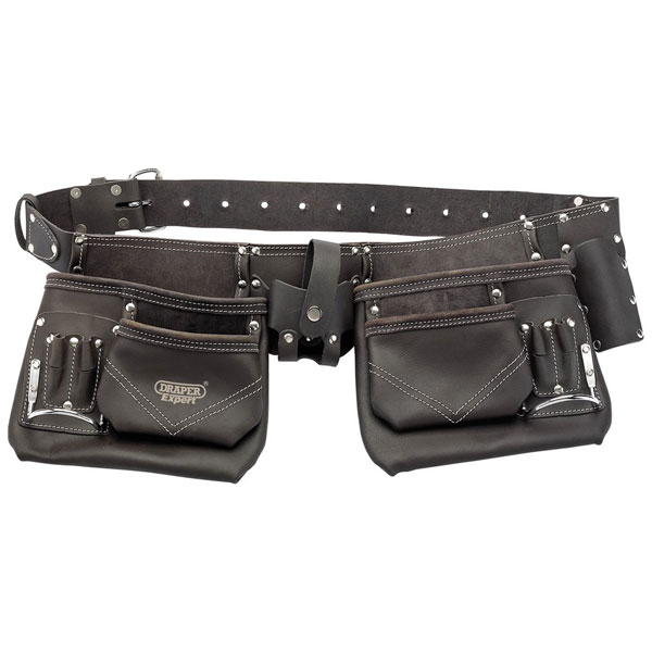  03138 Oil-Tanned leather Double Pouch Tool Belt