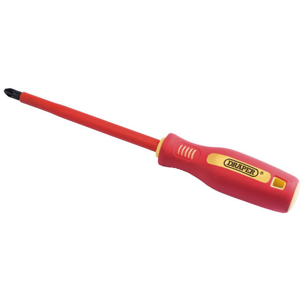 Draper 46537 No: 2x100mm Fully Insulated Soft Grip PZ TYPE Screwdr...