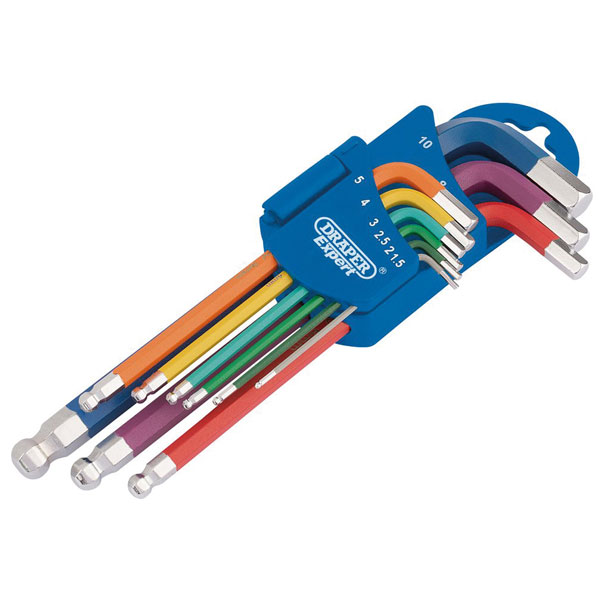 Click to view product details and reviews for Draper Expert 66132 Metric Coloured Hexagon And Ball End Key Set.