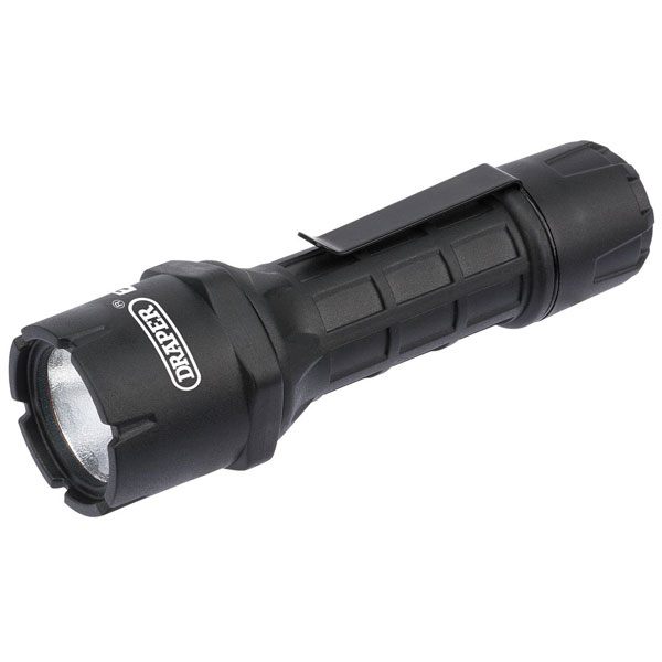 Draper 51751 1W CREE LED Waterproof Torch (1 x AA Battery Required)