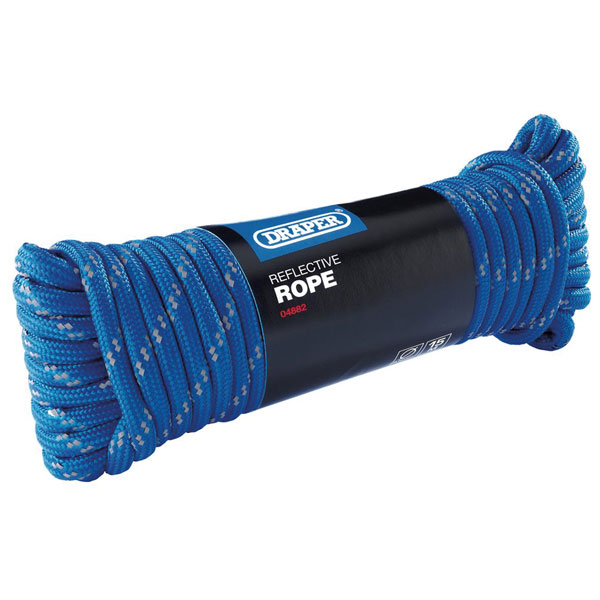  04882 Reflective Polypropylene Rope (15M x 9mm)