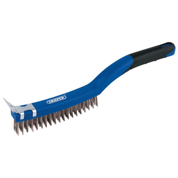 Click to view product details and reviews for Draper 17180 Wire Scratch Brush With Scraper 3 Row.