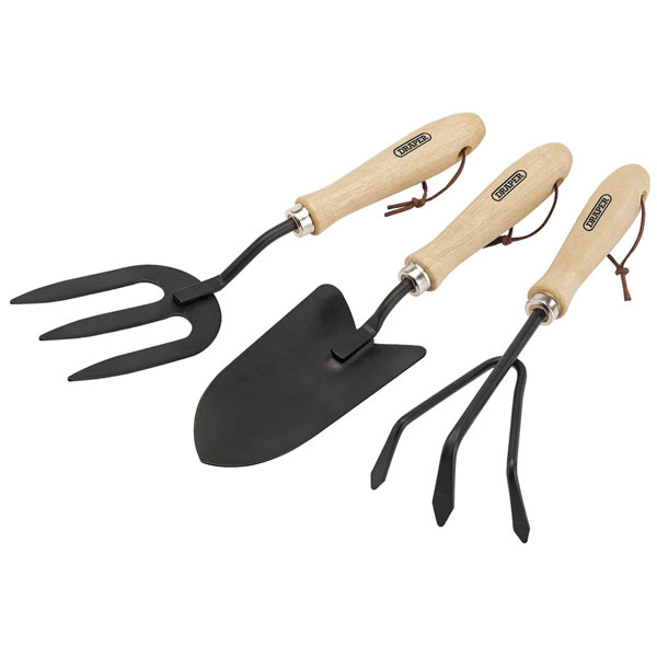 Draper 83993 Carbon Steel Hand Fork, Cultivator and Trowel with Ha...