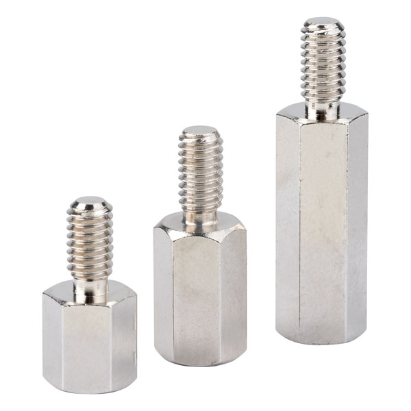 R-TECH 524381 Hex Threaded M-F Spacer Brass 7mm A/F M4 10mm - Pack...