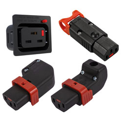 C13 and C19 Patented IEC Lock Outlets and Connectors