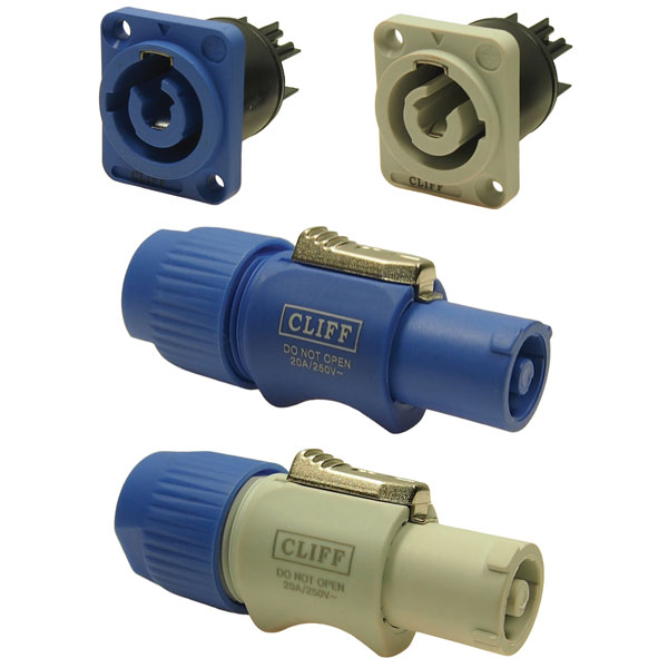 Cliff FM12301 CLIFFCON-P power in plug, screw, with keyway, 250VAC...