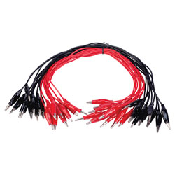 Pk of 20 Croc Leads (10 Red+10 Black) 460mm