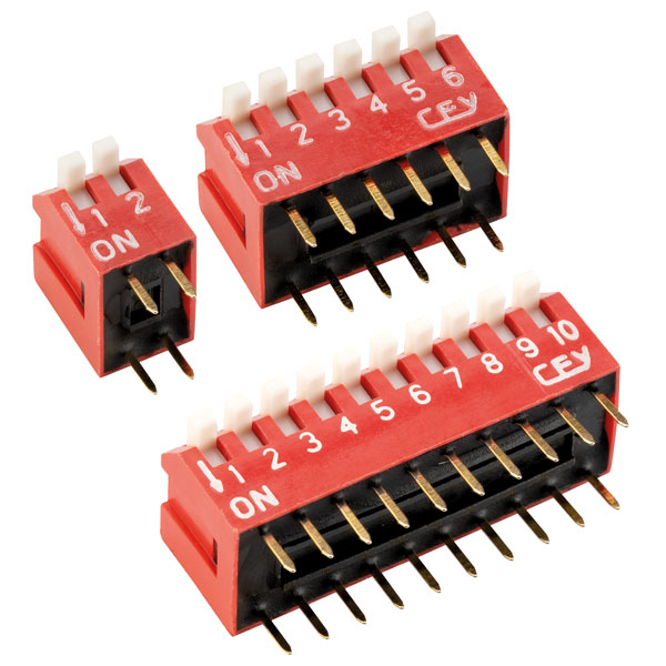  800029 DIL Switch, Piano Key 2-way 4-pin