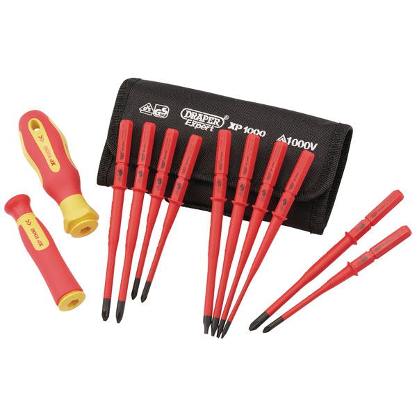 Draper 70867 XP1000 VDE Extra Slim Interchangeable Screwdriver Set...