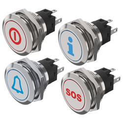 EAO Series82 Illuminated Pushbutton Switches with Symbols