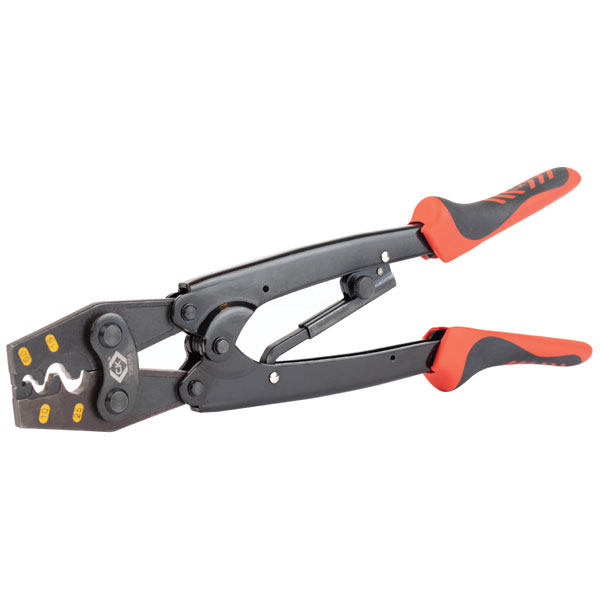  T3676A Ratchet Crimping Pliers for Bell Mouth Ferrules 6 - 25mm²