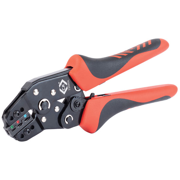  T3680A Ratchet Crimping Pliers For Insulated Terminals 0.25 - 2.5mm²