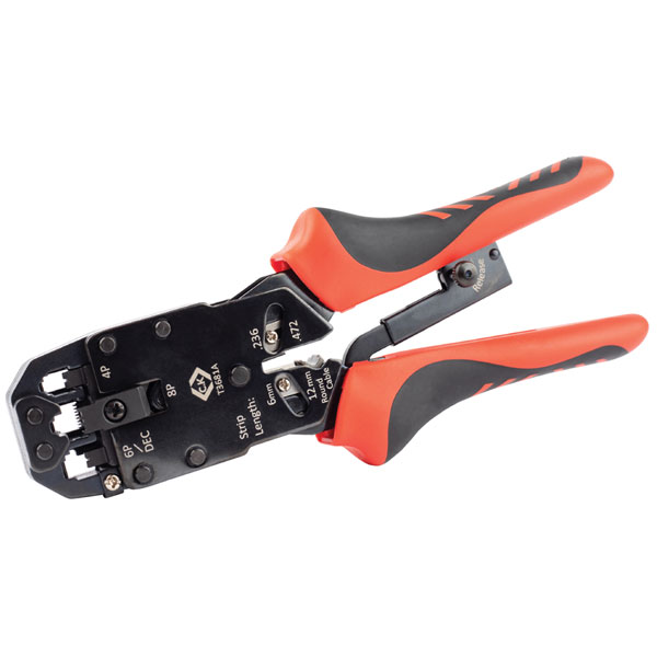  T3681A Ratchet Crimping Pliers For Modular Plugs 4/6/8P