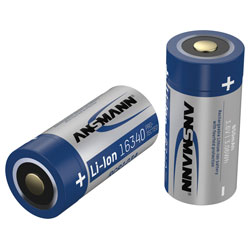 Ansmann Li-Ion Rechargeable CR123A Battery Range