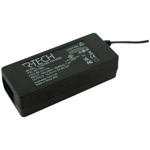  857083 AC/DC Adapter 12vdc 5amp C14 2.1mm Desktop