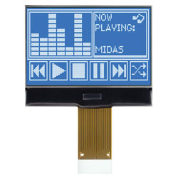 Midas 128x64 Graphic COG LCD Display Range